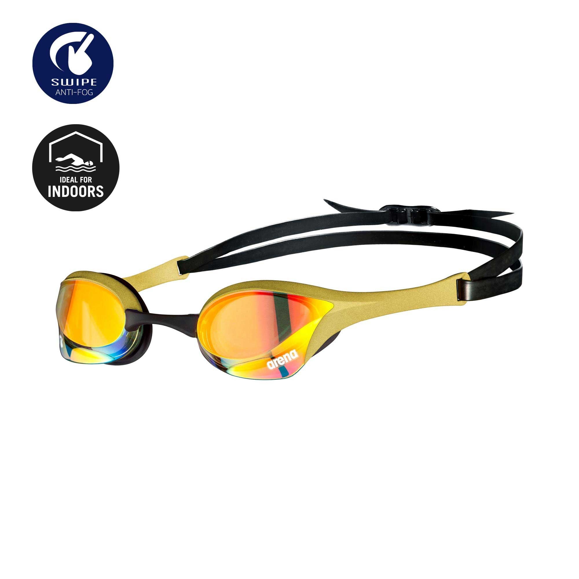 OTB Sport - The Arena Cobra Ultra Swipe Mirror Goggles have arrived.  Discover the the most advanced anti-fog protection ever! arena's new  Anti-Fog Swipe Technology is a groundbreaking new approach to solving