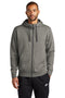 Adult Nike Club Fleece Sleeve Swoosh Full-Zip Hoodie in Charcoal Heather with Team Logo - Champlain Valley Swim Academy