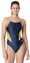 Speedo Edge Splice Crossback in Navy/Gold - Norwell High School