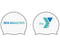 WHITE Solid Silicone Cap with Team Logo ONLY - YMCA of Greater Boston Sea Dragons