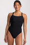JOLYN Women's Caroline Swim Onesie in Black with Team Logo - MIT Triathlon Team