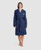 Arena Team Stripe Robe in Navy with Personalization - Karishim Swim Club