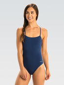 Dolfin Graphlite Series Solid Cross Back Swimsuit - Navy