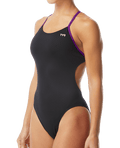 TYR Women's Hexa Cutoutfit Swimsuit - Black/Purple