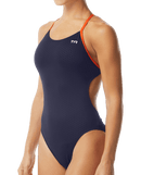 TYR Women's Hexa Cutoutfit Swimsuit - Navy/Orange