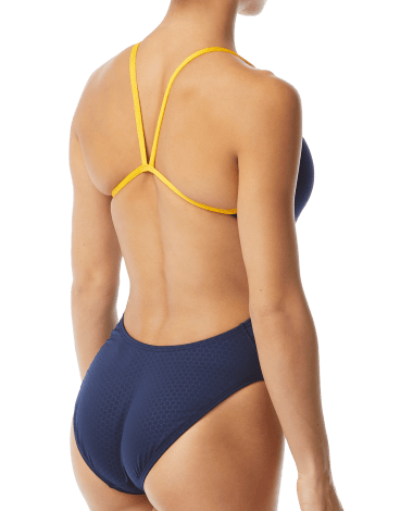 TYR Women's Hexa Cutoutfit Swimsuit - Navy/Gold