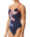 TYR Women's Big Logo USA Cutoutfit Swimsuit