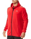 TYR Men's Red Podium Full Zip Hoodie with Team Logo & Personalization - Keene State College - K&B Sportswear