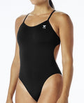 TYR Girl's Solid Durafast Elite Solid Cutoutfit Swimsuit