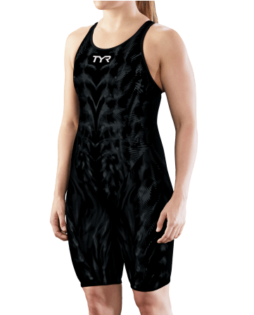 TYR Women's Limited Addition Venzo Phantom Open Back Tech Suit -- Size 24 in Onyx Only